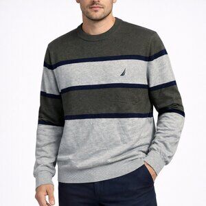 Nautica Men's Navtech Striped Crewneck Sweater - Size Small - NWT $59.50